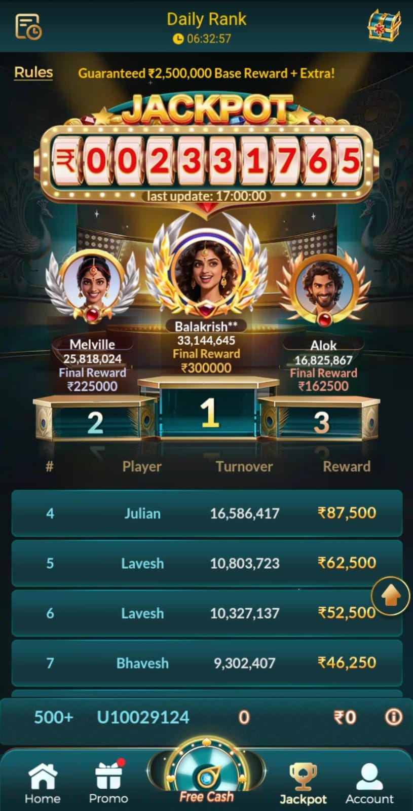 Xa7 Game Daily Jackpot Leaderboard & Rewards